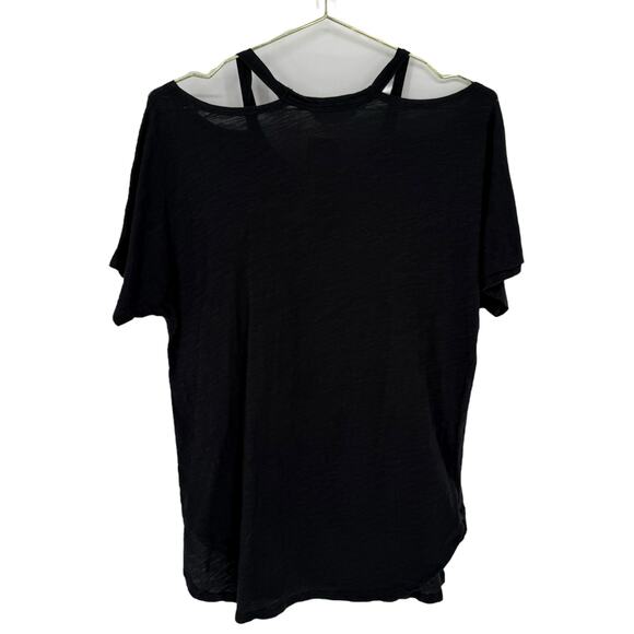 Y2K VTG Synergy Crescent Moon Cutout T-Shirt Women’s S Festival Top - Picture 2 of 5